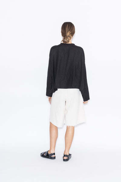 Around Sweater | Black Linen