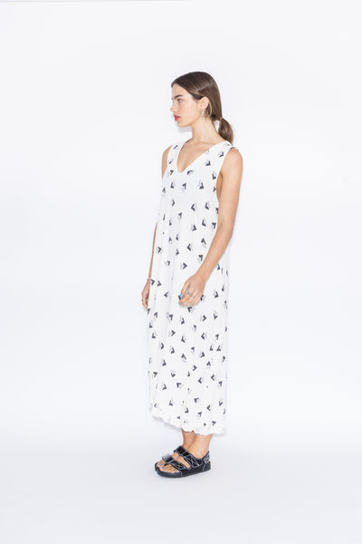 Dancing Slip | Rio Print Ivory/Charcoal