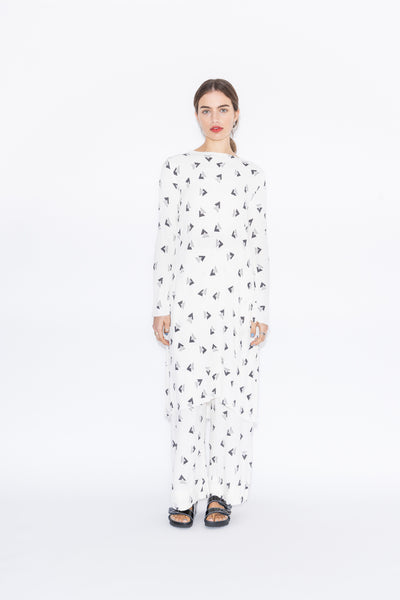 Dreams Dress | Rio Print Ivory/Charcoal