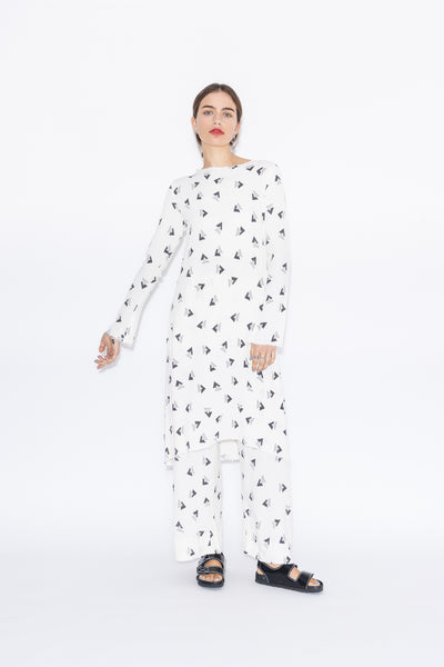 Dreams Dress | Rio Print Ivory/Charcoal