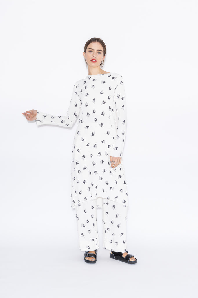 Dreams Dress | Rio Print Ivory/Charcoal