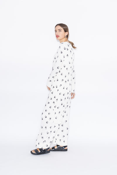Dreams Dress | Rio Print Ivory/Charcoal