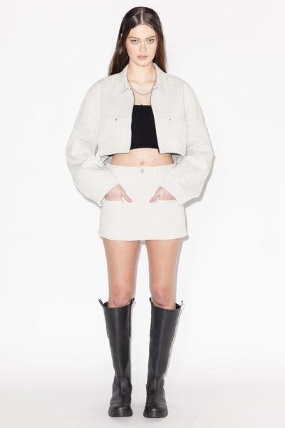Flatliner Miniskirt | Chalk