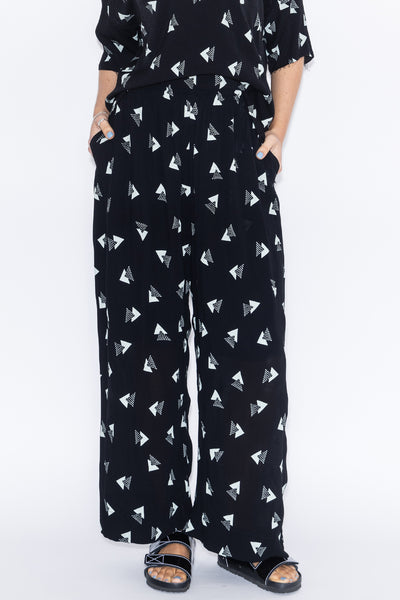 Forget Pant | Rio Print Black/Mint