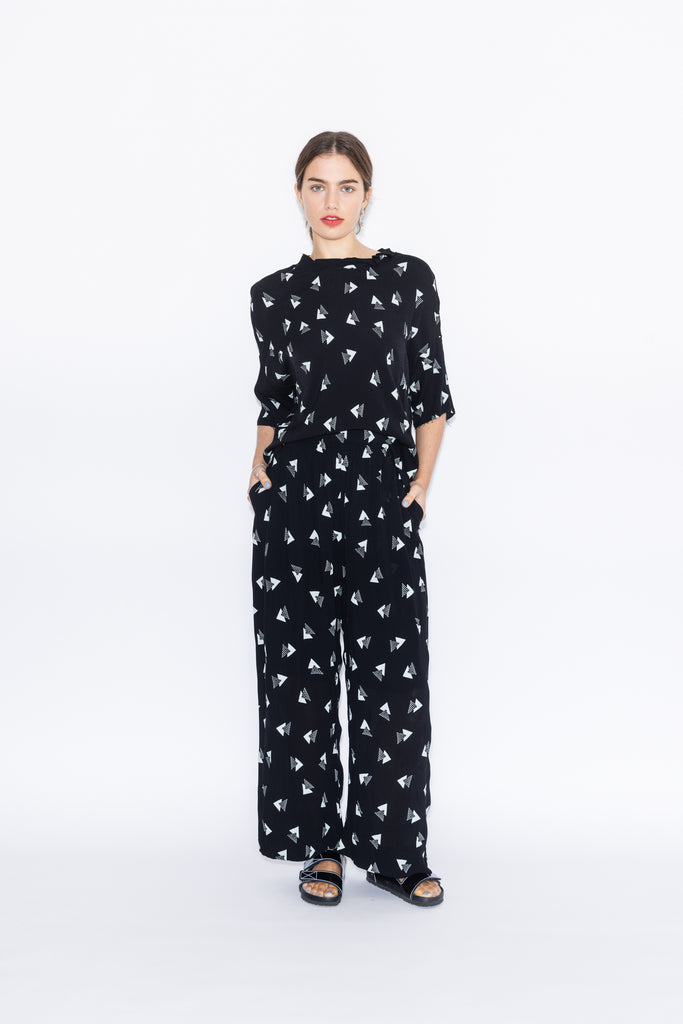 Forget Pant | Rio Print Black/Mint