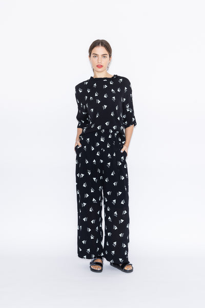 Forget Pant | Rio Print Black/Mint