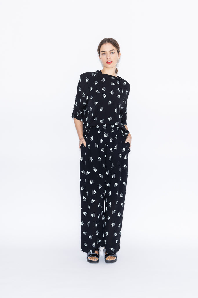 Forget Pant | Rio Print Black/Mint