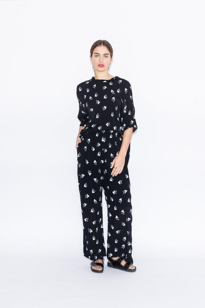 Forget Pant | Rio Print Black/Mint