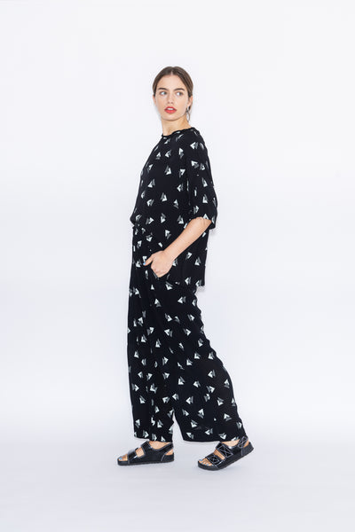 Forget Pant | Rio Print Black/Mint