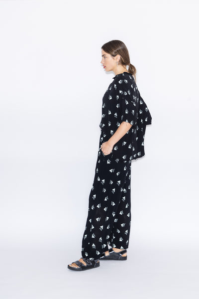 Forget Pant | Rio Print Black/Mint
