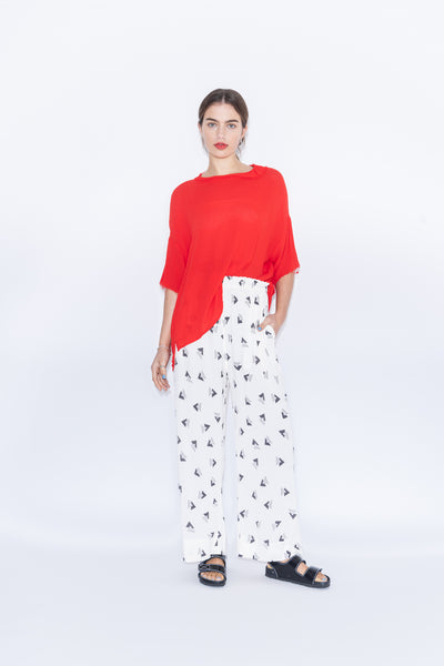 Forget Pant | Rio Print Ivory/Charcoal