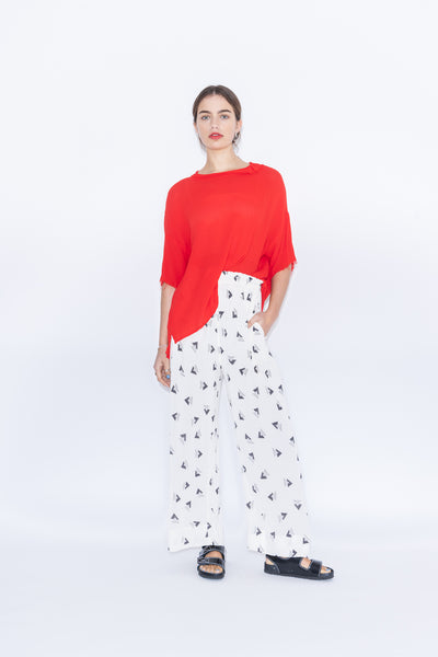 Forget Pant | Rio Print Ivory/Charcoal