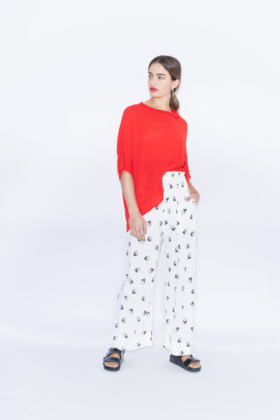 Forget Pant | Rio Print Ivory/Charcoal