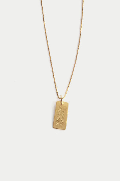 Heritage Tag Necklace | Gold