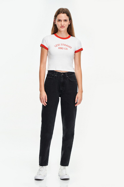 80's Mom Jean | Black Stonewash