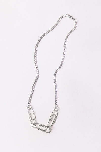 Paperclip Necklace, Silver