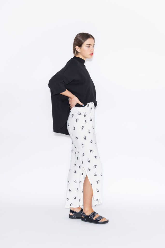 Rave Up Skirt | Rio Print Ivory/Charcoal