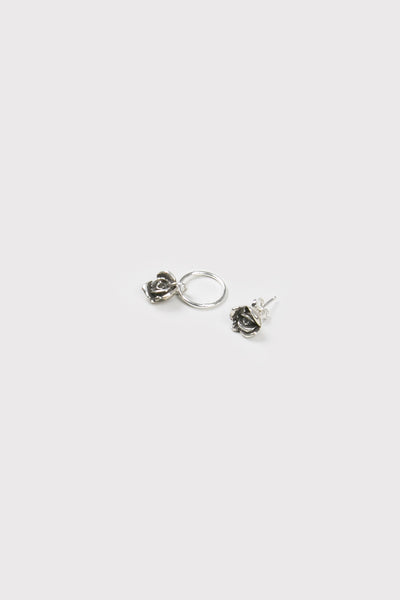 Rose Bud Earrings | Silver